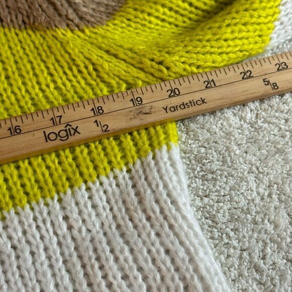 Cloth By RD Sweater Womens SZ M Crew Neck Chunky Knit Bold Striped Pullover Boxy - Picture 7 of 9